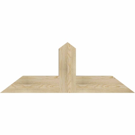 Ekena Millwork Portland Rough Sawn Timber Gable Bracket, Douglas Fir, 48"W x 18"H x 6"D x 6"F, 9/12 Pitch GBW048X18X0606POR00RDF